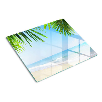Tocător de bucătărie Plajă tropicală cu palmieri