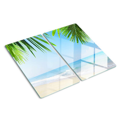 Tocător de bucătărie Plajă tropicală cu palmieri
