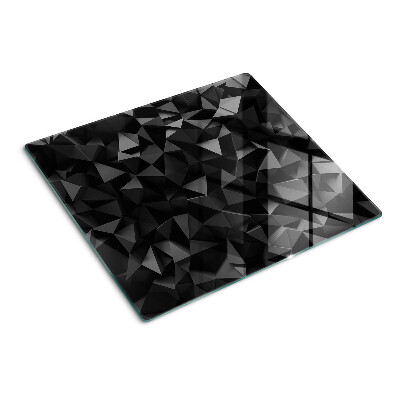 Tocător sticlă Geometrie poligon în nuanțe de negru