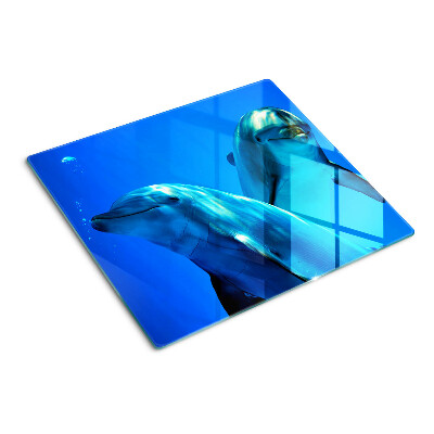 Tocător sticlă Delfinii în apă