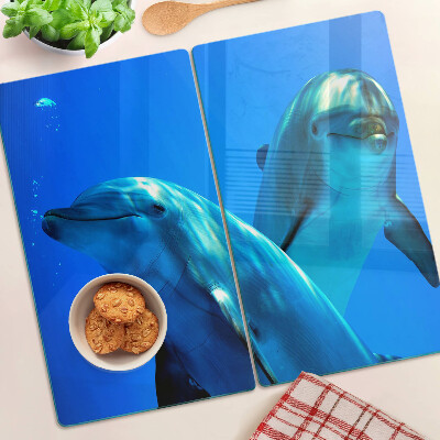 Tocător sticlă Delfinii în apă