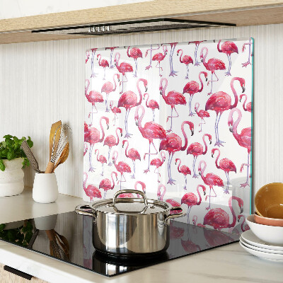 Tocător sticlă Flamingo pe fundal alb