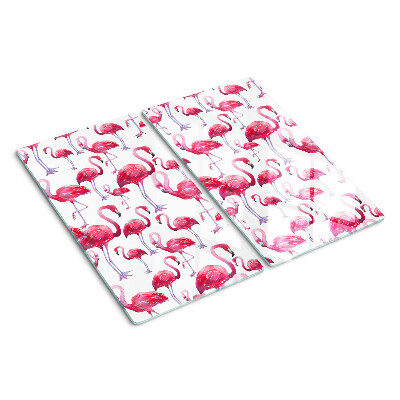 Tocător sticlă Flamingo pe fundal alb