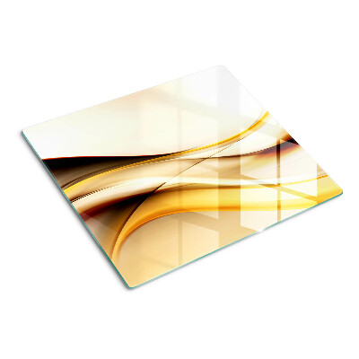 Tocător sticlă Valuri abstracte în nuanțe de auriu