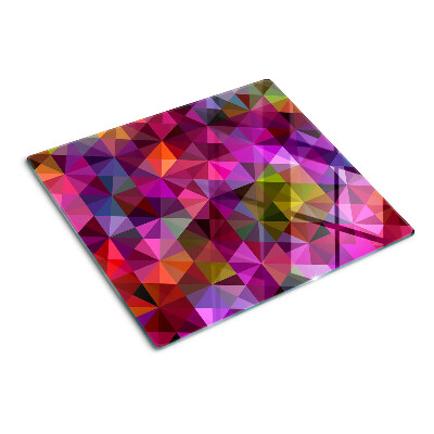 Tocător sticlă Geometrie în nuanțe de roz și violet
