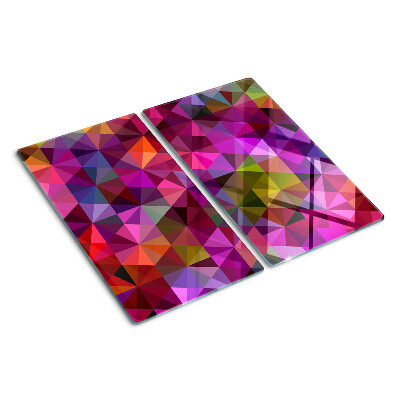 Tocător sticlă Geometrie în nuanțe de roz și violet