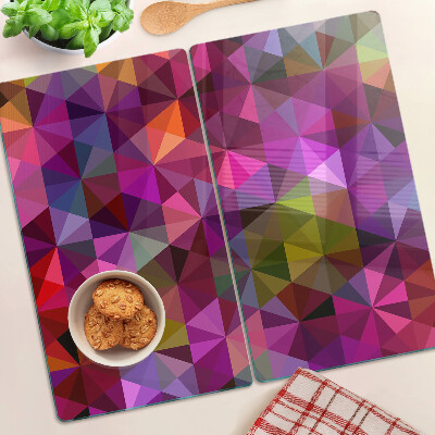 Tocător sticlă Geometrie în nuanțe de roz și violet