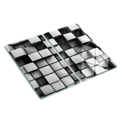 Tocător sticlă Modele geometrice în nuanțe de gri