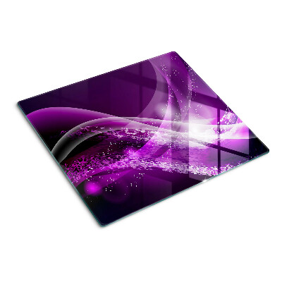 Tocător sticlă Valuri violete cu efect de lumină