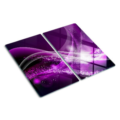 Tocător sticlă Valuri violete cu efect de lumină