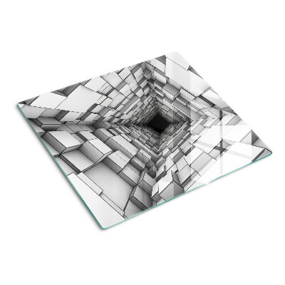 Tocător sticlă Labirint cub 3D