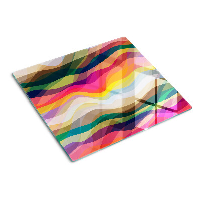Tocător sticlă Valuri de culoare abstracte