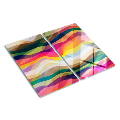Tocător sticlă Valuri de culoare abstracte