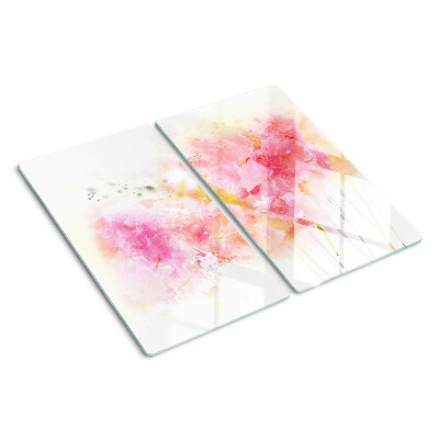 Tocător de bucătărie Acuarele florale în culori pastelate