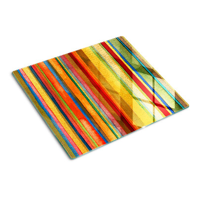 Tocător sticlă Dungi abstracte colorate