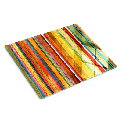 Tocător sticlă Dungi abstracte colorate