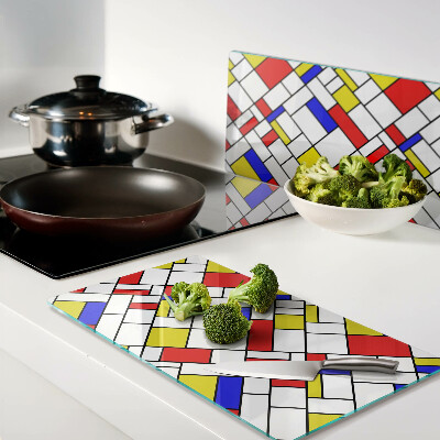 Tocător de bucătărie Geometrie în stilul lui Mondrian