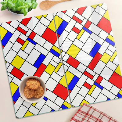 Tocător de bucătărie Geometrie în stilul lui Mondrian
