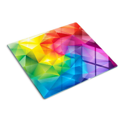Tocător de bucătărie Geometrie colorată în nuanțele curcubeului