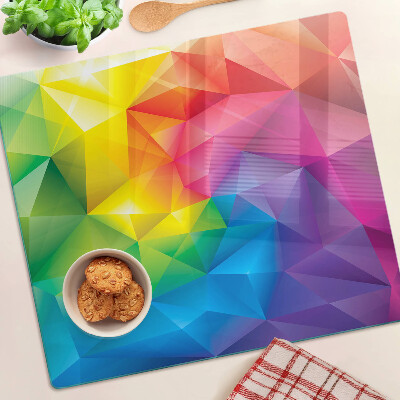 Tocător de bucătărie Geometrie colorată în nuanțele curcubeului