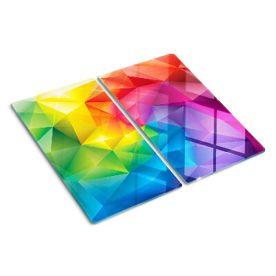 Tocător de bucătărie Geometrie colorată în nuanțele curcubeului