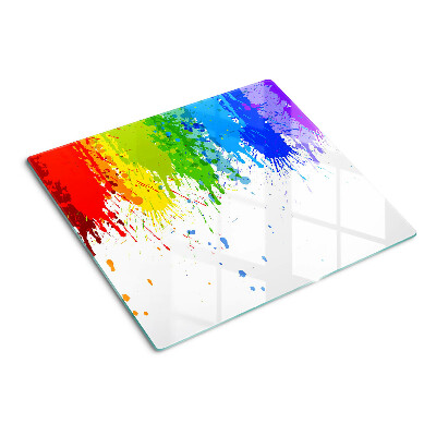 Tocător sticlă Pete de vopsea colorate