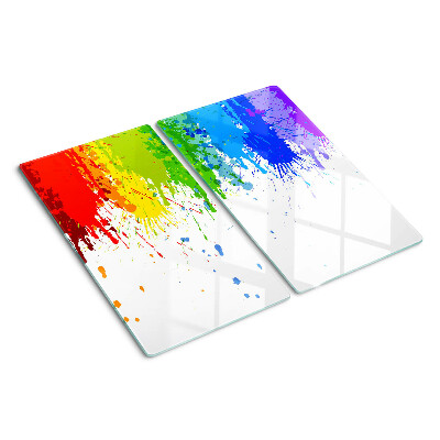 Tocător sticlă Pete de vopsea colorate