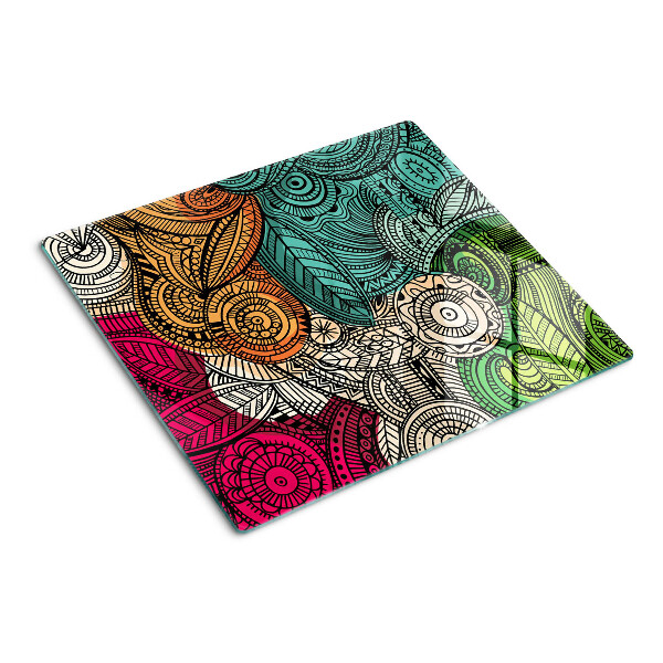 Tocător de bucătărie Motiv Mandala cu modele colorate