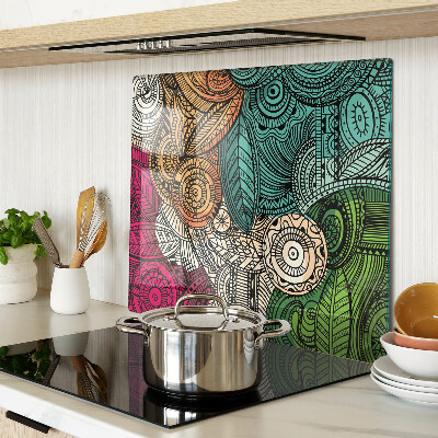 Tocător de bucătărie Motiv Mandala cu modele colorate
