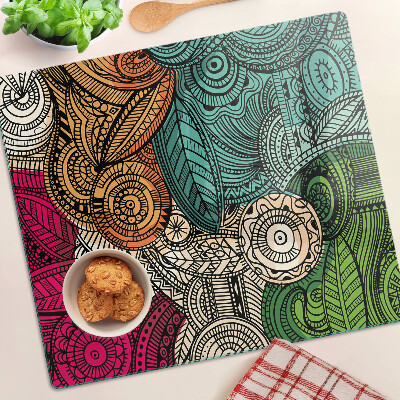 Tocător de bucătărie Motiv Mandala cu modele colorate