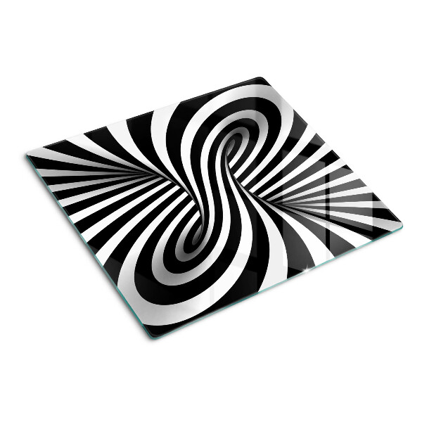 Tocător de bucătărie Model spiralat alb-negru