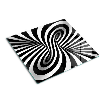 Tocător de bucătărie Model spiralat alb-negru