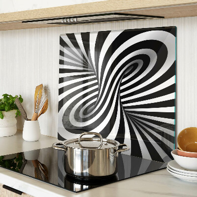 Tocător de bucătărie Model spiralat alb-negru