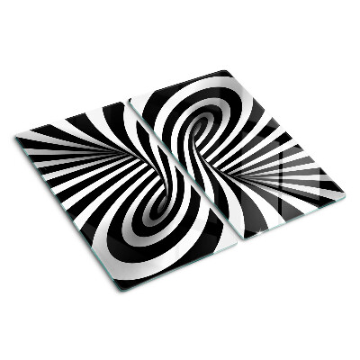 Tocător de bucătărie Model spiralat alb-negru