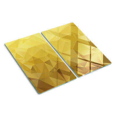 Tocător sticlă Geometrie în nuanțe de aur