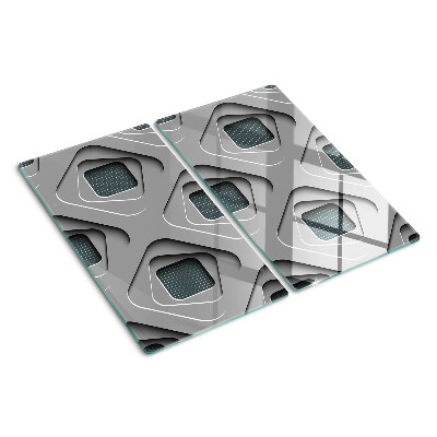 Tocător sticlă Modele geometrice în nuanțe de gri