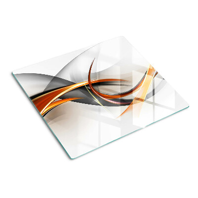 Tocător sticlă Valuri abstracte în nuanțe de auriu