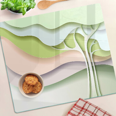 Tocător de bucătărie Valuri abstracte în culori pastelate