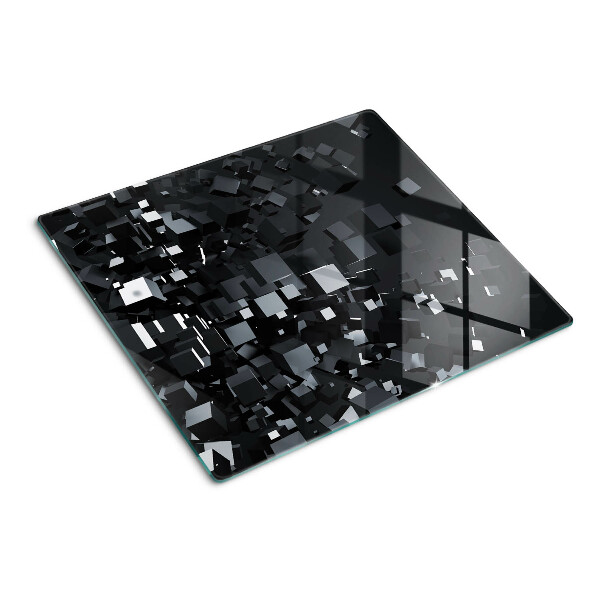 Tocător de bucătărie Cuburi negre abstracte