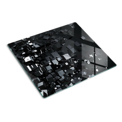 Tocător de bucătărie Cuburi negre abstracte