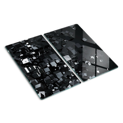 Tocător de bucătărie Cuburi negre abstracte