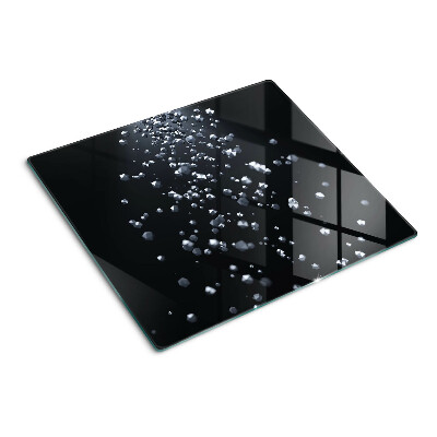 Tocător sticlă Bule de cristal pe fundal negru
