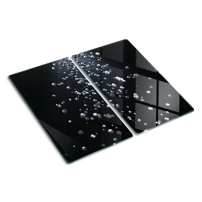 Tocător sticlă Bule de cristal pe fundal negru