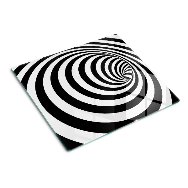 Tocător de bucătărie Motiv spiralat alb-negru