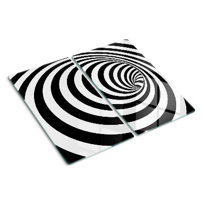 Tocător de bucătărie Motiv spiralat alb-negru