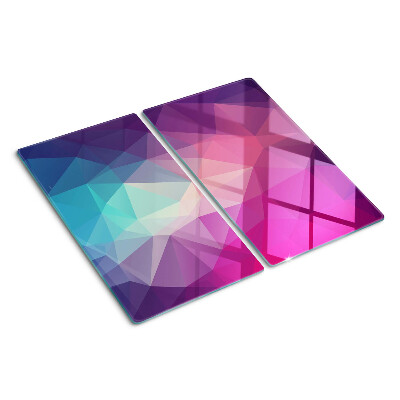 Tocător de bucătărie Geometrie în nuanțe de roz și albastru