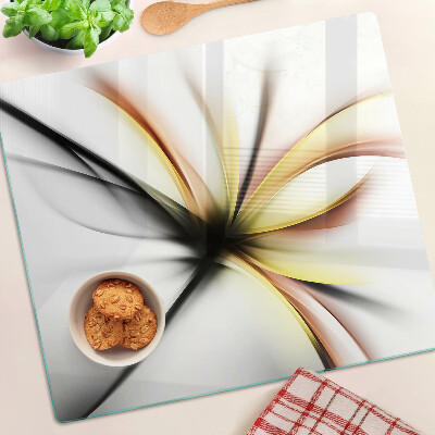 Tocător sticlă Abstract floral cu linii dinamice