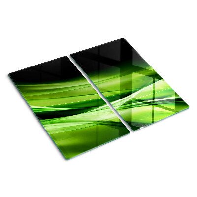 Tocător sticlă Valuri abstracte verzi