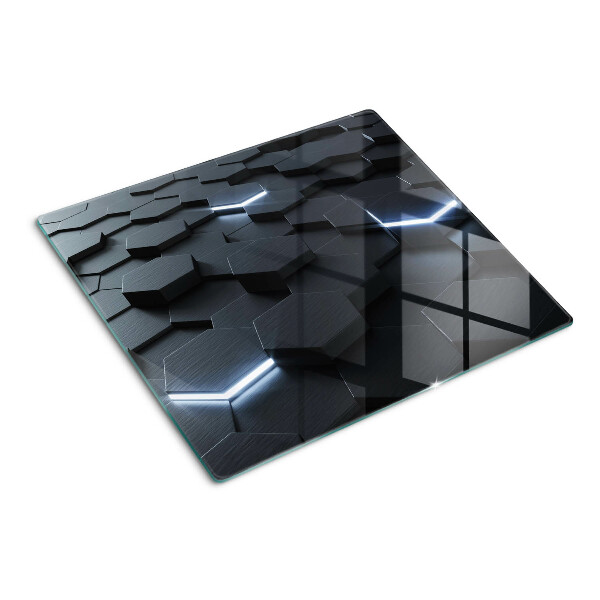 Tocător sticlă Model hexagonal cu efect 3D