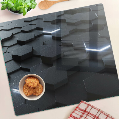 Tocător sticlă Model hexagonal cu efect 3D